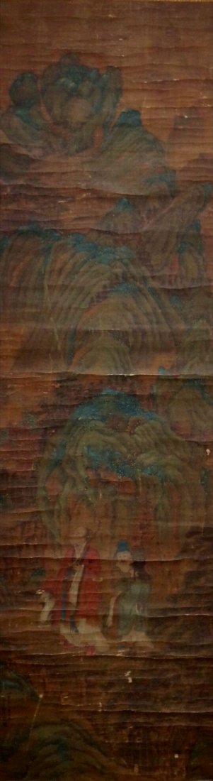 Antique chinese painting scroll ancients And Mountain (1 of 10)