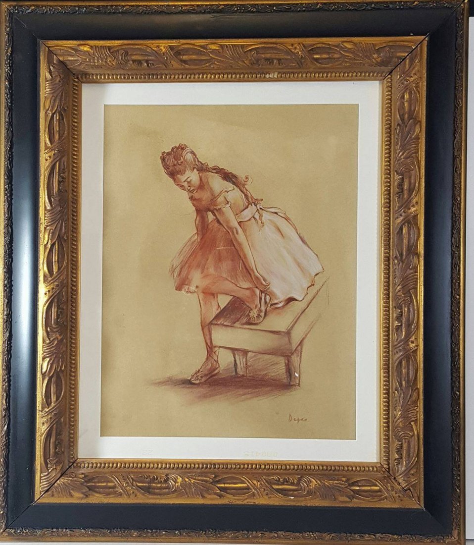 Edgar Degas (1834-1917) (attrib) (coa)Pastel on: Edgar Degas (1834-1917) (attrib) (coa)Pastel on paper(Sepia Crayon(Dedicate) size :17"h x 13"w Beutifull frame :28.5"h x 24"w shipping in US $149