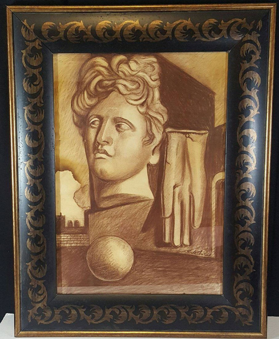 Giorgio de Chirico (1888-1978) Attrib- (coa)  Crayon on (1 of 1)