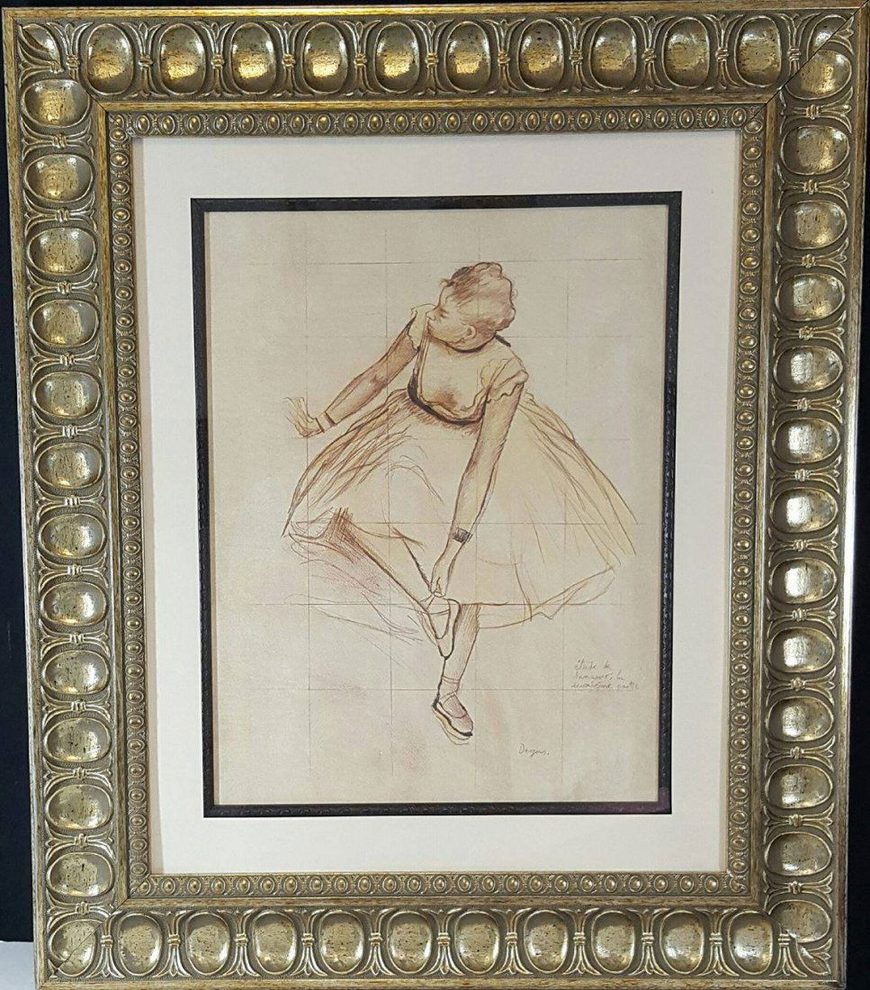 Edgar Degas (1834-1917)-Crayon on Paper-ATTRIB. COA- (1 of 2)