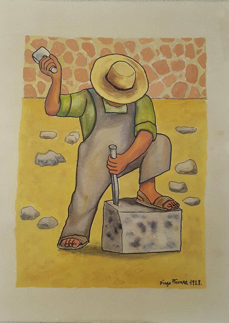 Diego Rivera(1886-1957) -Water color on Paper- ATTRIB. (1 of 2)