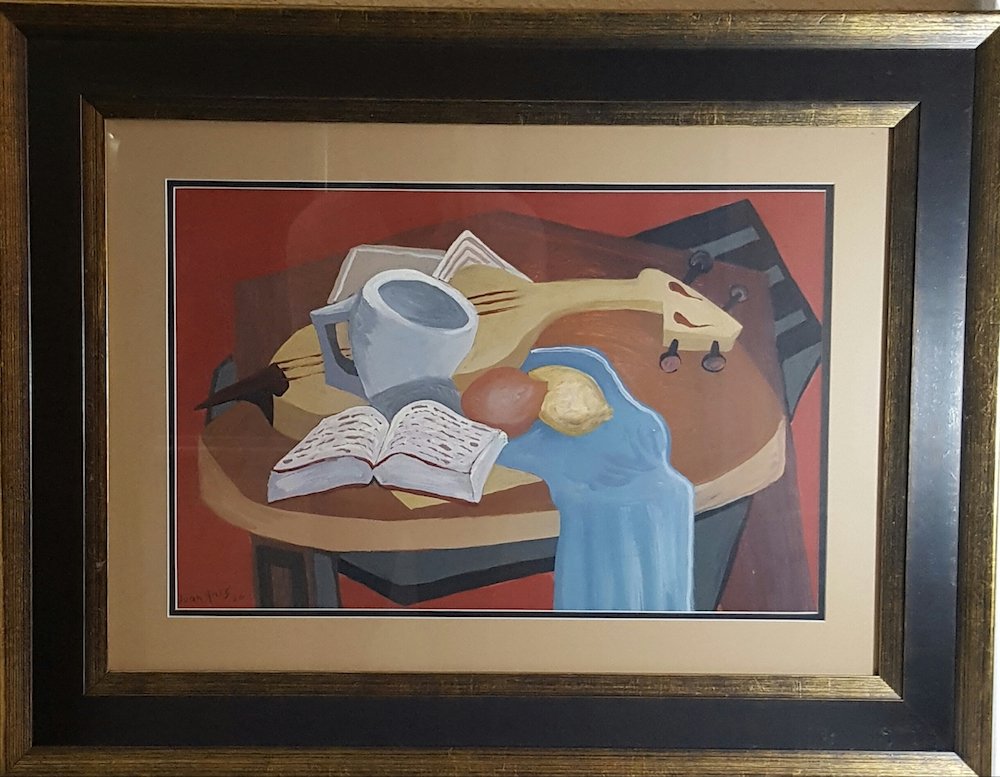 Juan Gris(1887-1927)-Spanish Painter-Water color on: Juan Gris(1887-1927)-Spanish Painter-Water color on paper-ATTRIB.- Size:14"h x 21.5"w-With Frame: 25.5"h x 33"w-Shipping for this piece in USA $149.00