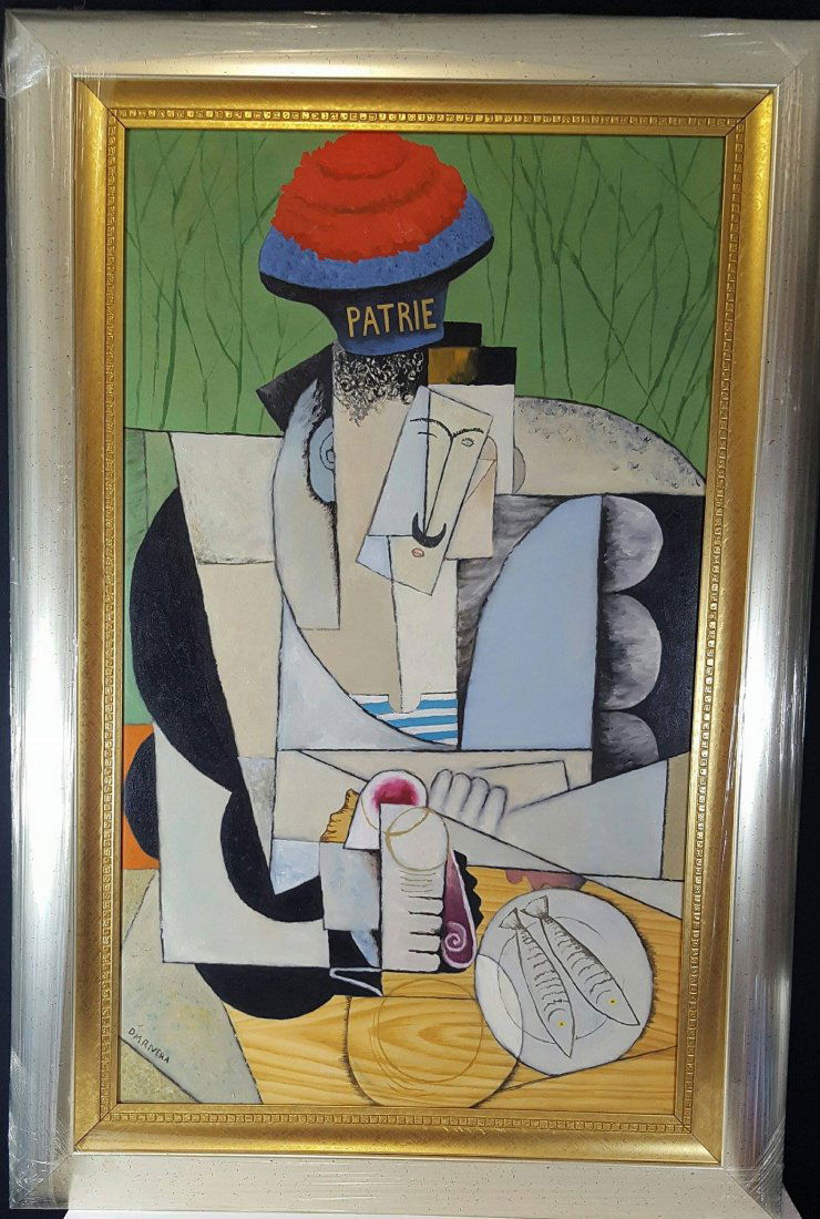 Diego Rivera(1886-1957) - Oil on canvas- ATTRIB. COA-: Diego Rivera (1886-1957) - Oil on canvas- ATTRIB. COA- Size: 36"h X 22"w shipping in US $175