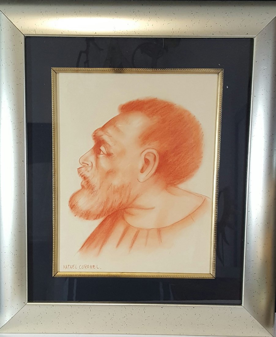 Rafael Coronel-attrib (coa) Colored Pencil on: Rafael Coronel-attrib (coa) Colored Pencil on Paper-Size: 14.5"h X 11.5"w-With Frame: 24"h X 21"w shipping in US $99