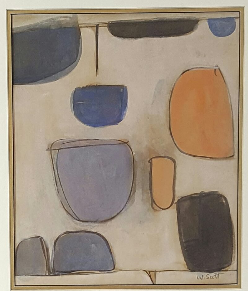 William Scott-Gouache on Paper- ATTRIB. COA-Size: (1 of 3)