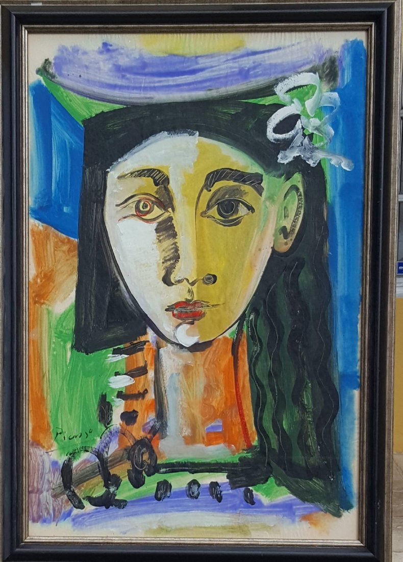 Pablo Picasso-(1881-1973)-Water Color on Paper-ATTRIB. (1 of 2)