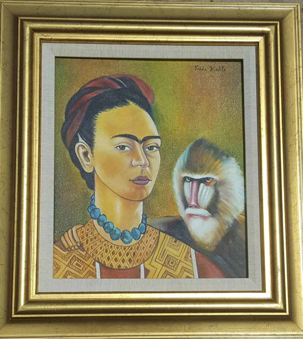 Frida Kahlo (1907-1954)-Oil on Canvas-ATTRIB. (1 of 2)