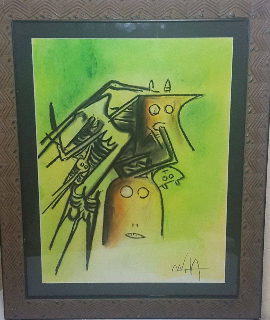 Wilfredo Lam (1902-1982)(attrib)- Celbrate Cuban (1 of 3)