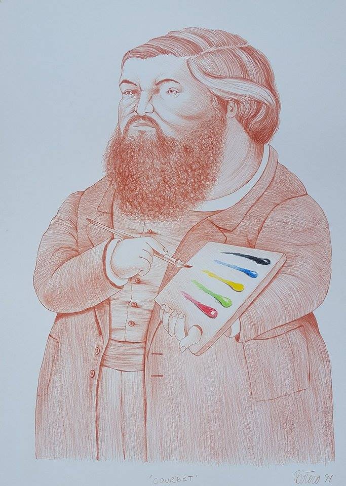 Fernando Botero Contemporary artist from Colombia: Fernando Botero Contemporary artist from Colombia (attrib)(coa )Colored Pencil on paperl size:29.5"h x21.5"w, frame 33.5"h x 25.5"w shipping in Us $149