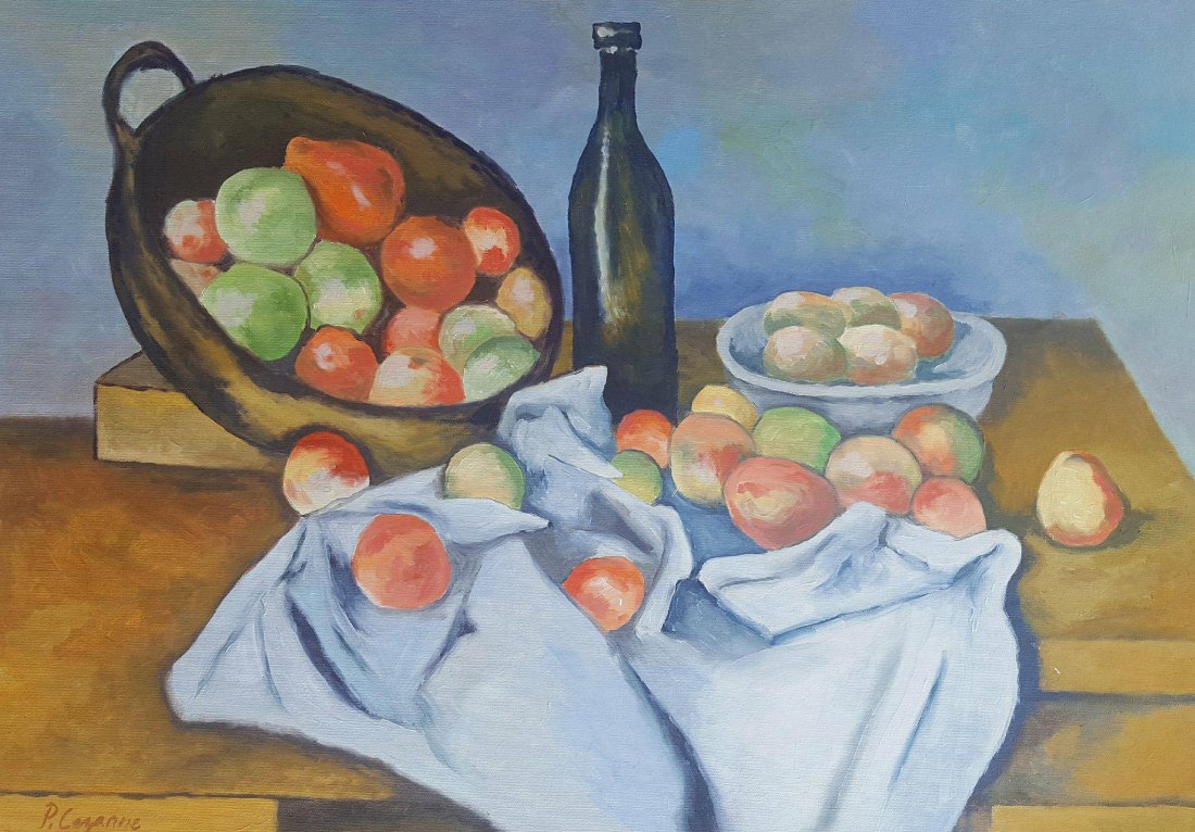 Paul Cezanne (1839-1906)- attrib ,coa .oil on canvas: Paul Cezanne (1839-1906)- attrib ,coa .oil on canvas size:17"h x x23.5"w shipping in US $ 99