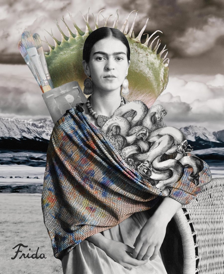 Frida Kahlo (1907-1954)- Printed ,by Tan Tolga Demirci: Frida Kahlo (1907-1954)- Printed ,by Tan Tolga Demirci arts works Shipping Within the USA: $99.00