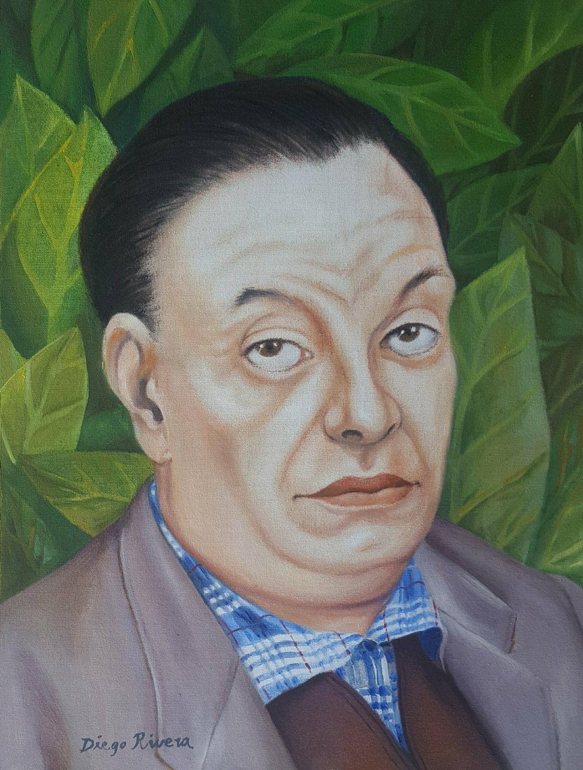 Diego Rivera(1886-1957) - oil on canvas- ATTRIB. COA- (1 of 4)