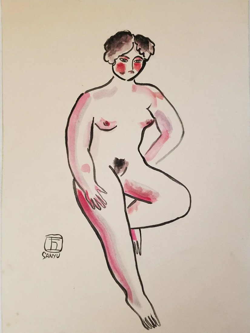 Robert Frank Sanyu (1901-1966) was a chinese -French p: Robert Frank Sanyu (1901-1966) was a chinese -French painter contest, nudes and figures ,in the exploretions and development of the nude genre ,Sanyu never lost sight of his chinese sencibilities . Hi