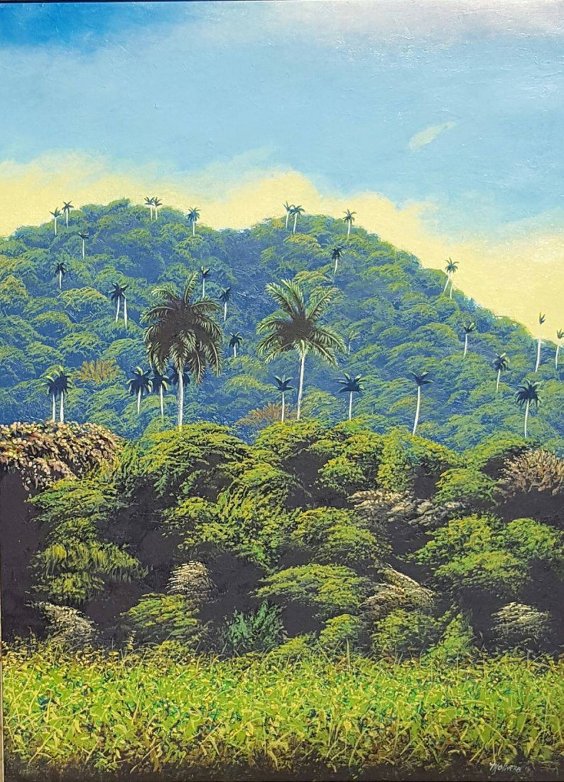 Marcos Olivera- a Contemporary Cuban Artist- Oil on: Marcos Olivera- a Contemporary Cuban Artist- Oil on Canvas- Size: 32"h X 23"w- With Frame: 37.5"h X 29.5"w- Shipping Within US: $99.00