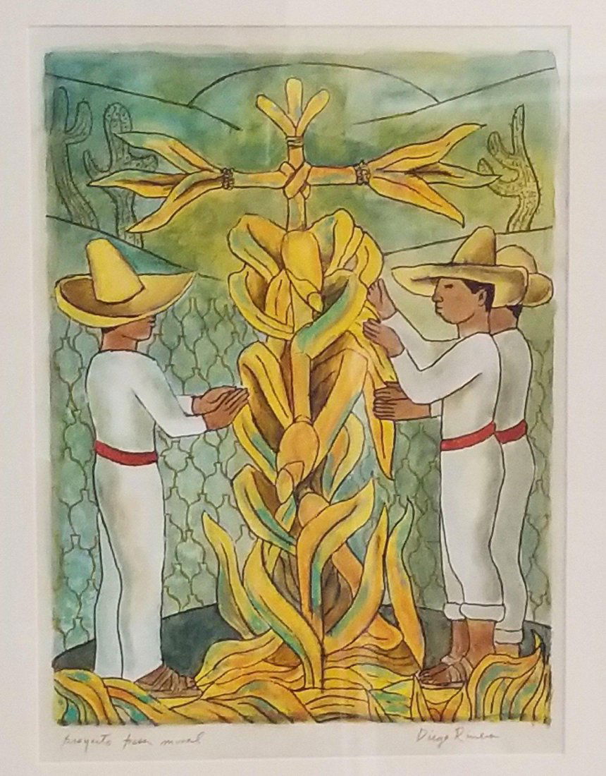 Diego Rivera(1886-1957) - Water color on paper- ATTRIB. (1 of 4)