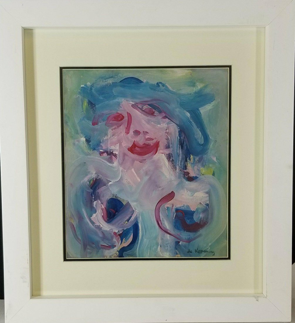 Willem de Kooning (1904-1997) water color on: Willem de Kooning (1904-1997) water color on paper(Attrib-coa) size:12.5"h x 10.5"w frame 20"h x 18"w shipping in US $99