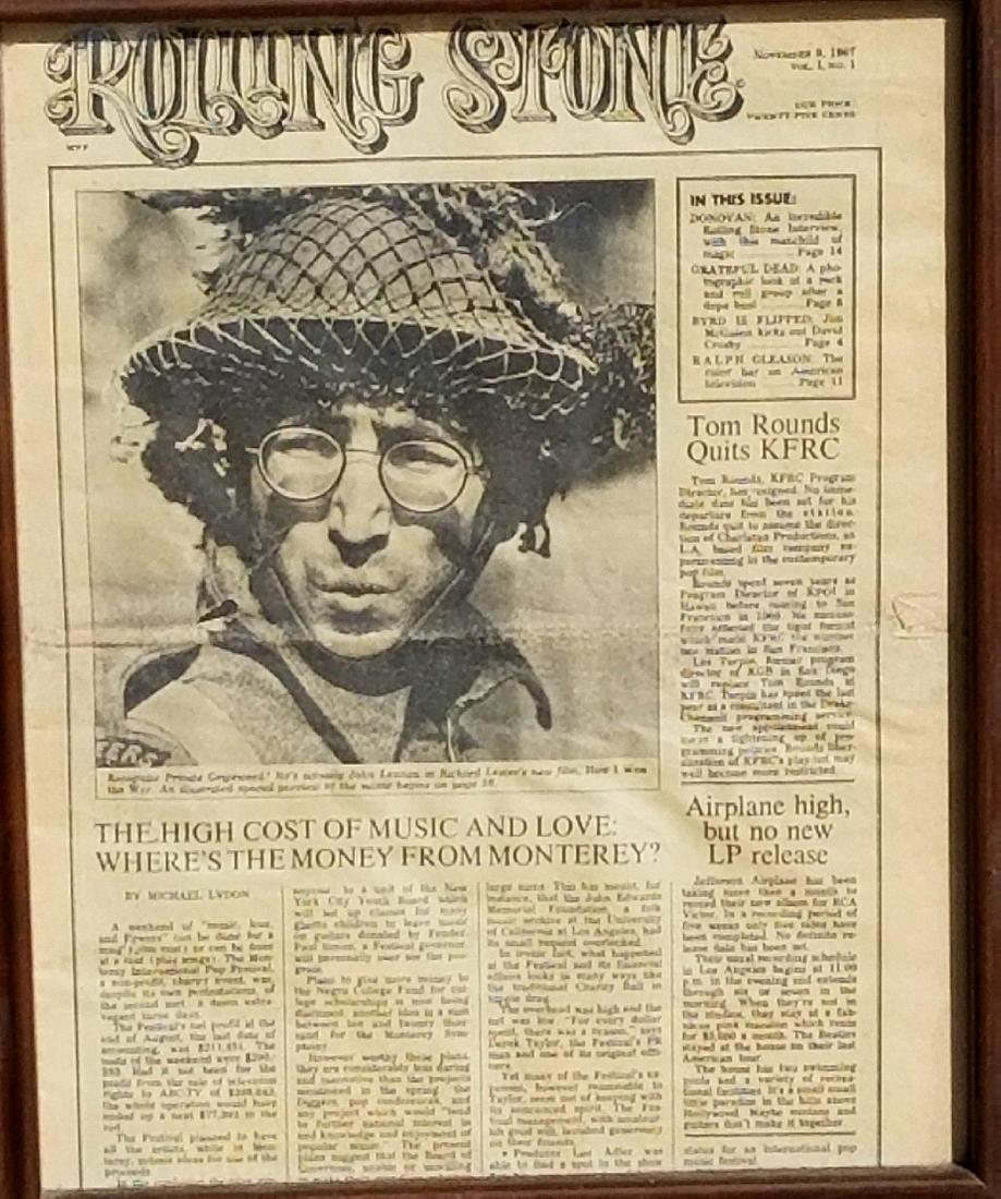 November 9, 1967, Vol. 1 No.1 Rolling Stone Newspaper.: November 9, 1967, Vol. 1 No.1 Rolling Stone Newspaper. In this issue, the rolling stone discussed: "DONOVAN: an incredible Rolling Stone interview with this manchils of magic_ GRATEFUL DEAD: A photogr