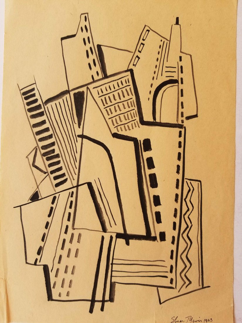 Stuart Davis (1892-1964) Watercolor on Paper 1923-: Stuart Davis (1892-1964) Watercolor on Paper 1923- Stuart Davis, was an early American modernist painter. He was well known for his jazz-influenced, proto-pop art paintings of the 1940s and 1950s, bol