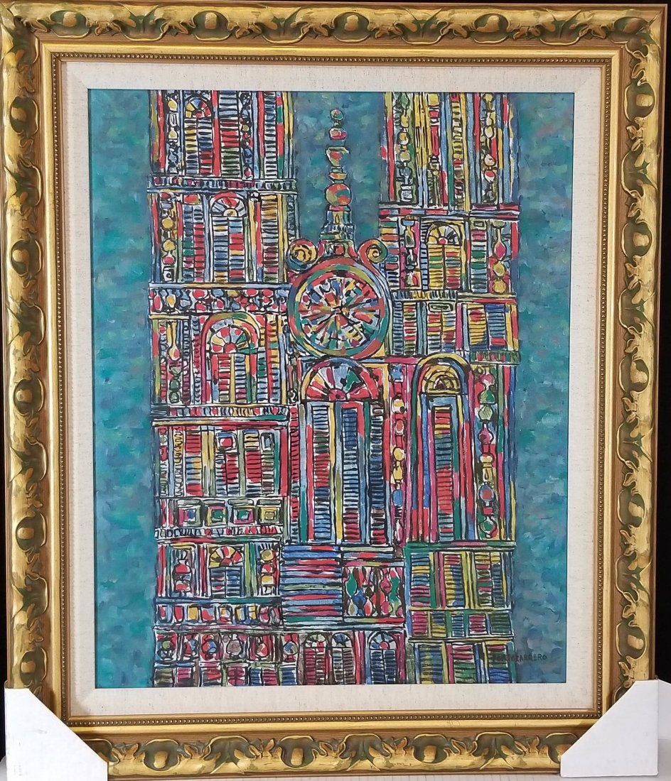 Rene Portocarrero (cuban)(1912-1986)(  oil on canvas (1 of 2)