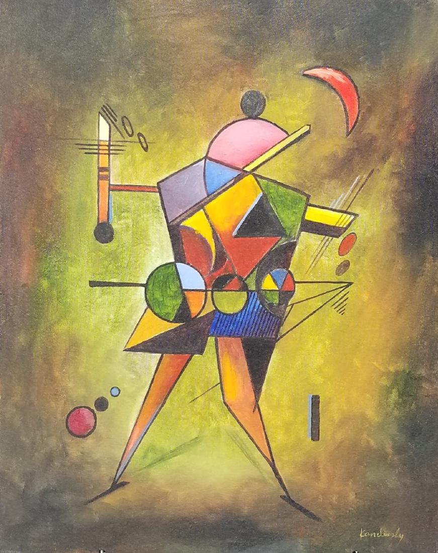 Wassily Kandinsky(1866-1944) was a Russian painter and: Wassily Kandinsky(1866-1944) was a Russian painter and art theorist .he is credited with painting one of the first recognised purely adstract works. Born in Moscow, one of the pioneer of the adstract 