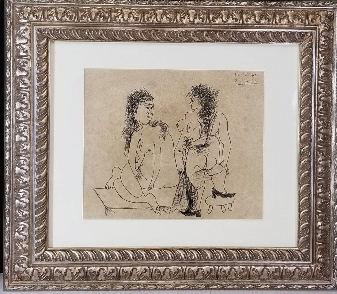 Pablo Picasso (1881-1973)-Ink on Paper-  ATTRIB. (1 of 2)