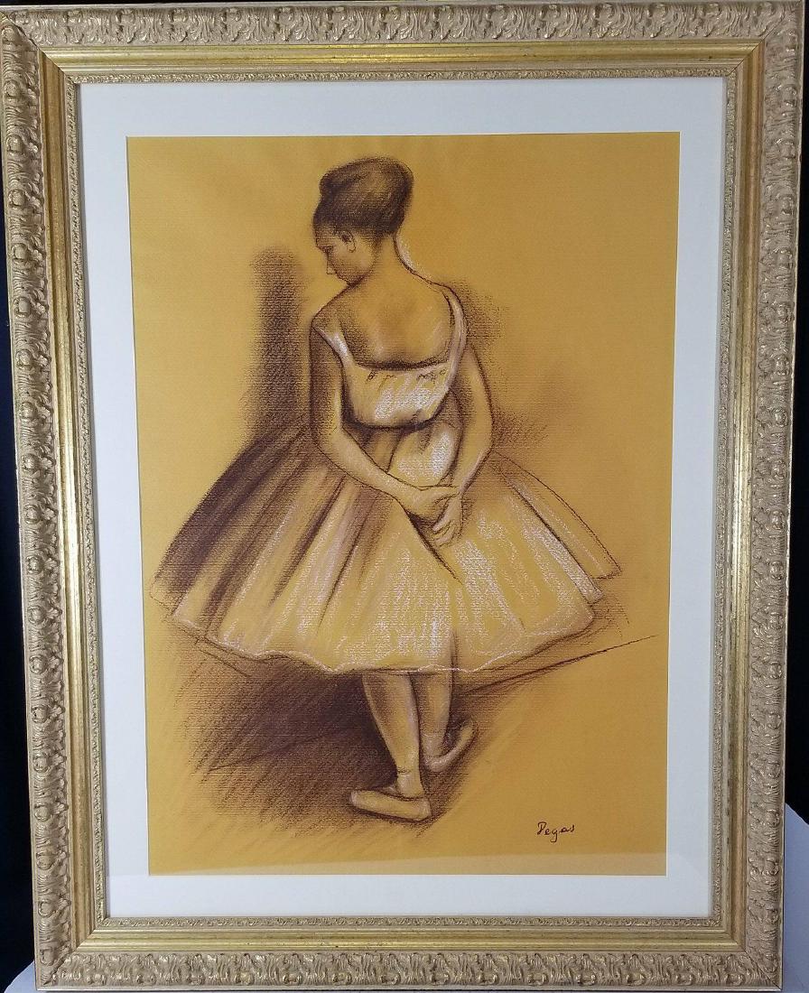 Edgar Degas-Girl dancer-Colored pastel on paper(Attrib- (1 of 1)