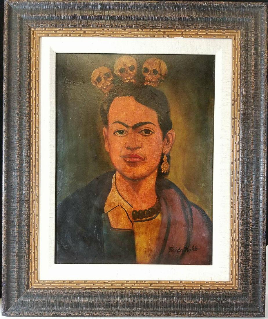 Frida Kahlo (1907-1954)-Oil on Canvas-ATTRIB. (1 of 2)
