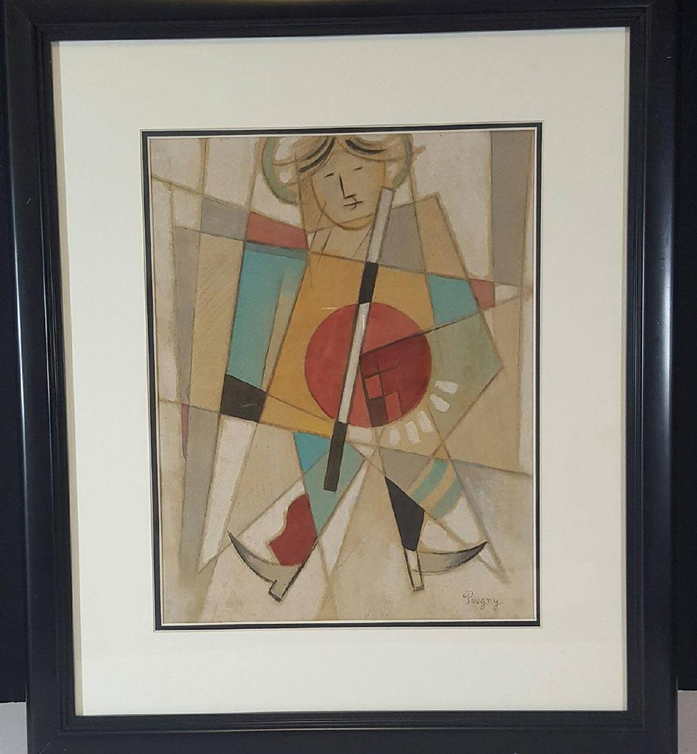 Jean Pougny (1892-1958) attrib (coa) Mixmidia on paper (1 of 1)