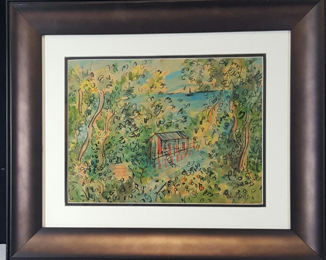 Raoul Dufy-Water color on paper- Attrib. COA-Size:9\"h (1 of 1)