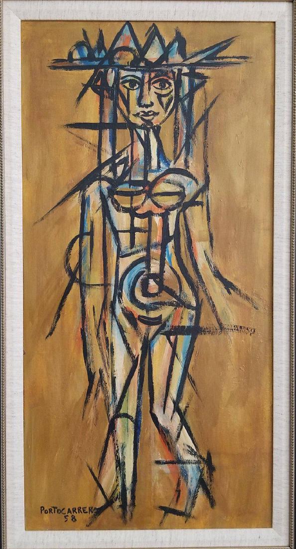 Rene Portocarrero (cuban)(1912-1986) -(attrib) (coa) (1 of 2)