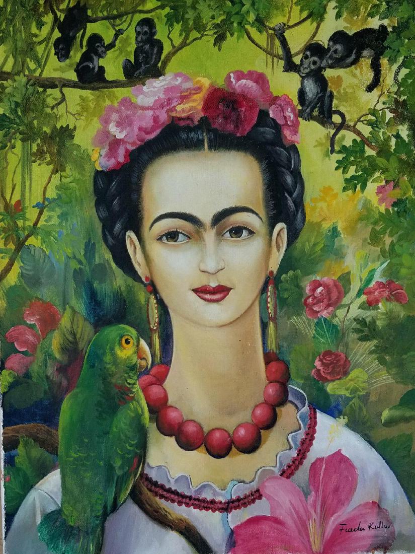 Frida Kahlo (1907-1954) ,was a Mexican painter , who: Frida Kahlo (1907-1954) ,was a Mexican painter , who painted many self - portraits . Inspired by Mexican popular culture she employed a na_ve folk art style to explore questons of idetity, postcolonia
