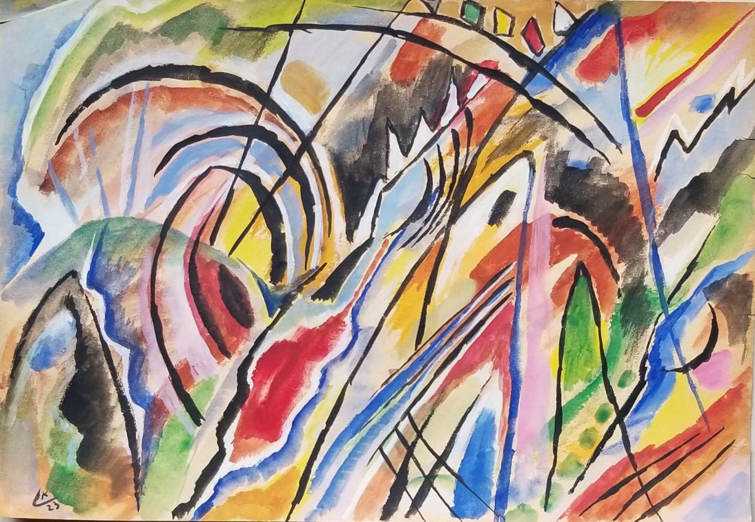 Wassily Kandinsky (1866-1944) was a Russian painter and: Wassily Kandinsky (1866-1944) was a Russian painter and art theorist. He is credited with painting one of the first recognised purely adstract works. Born in Moscow, one of the pioneers of the adstrac
