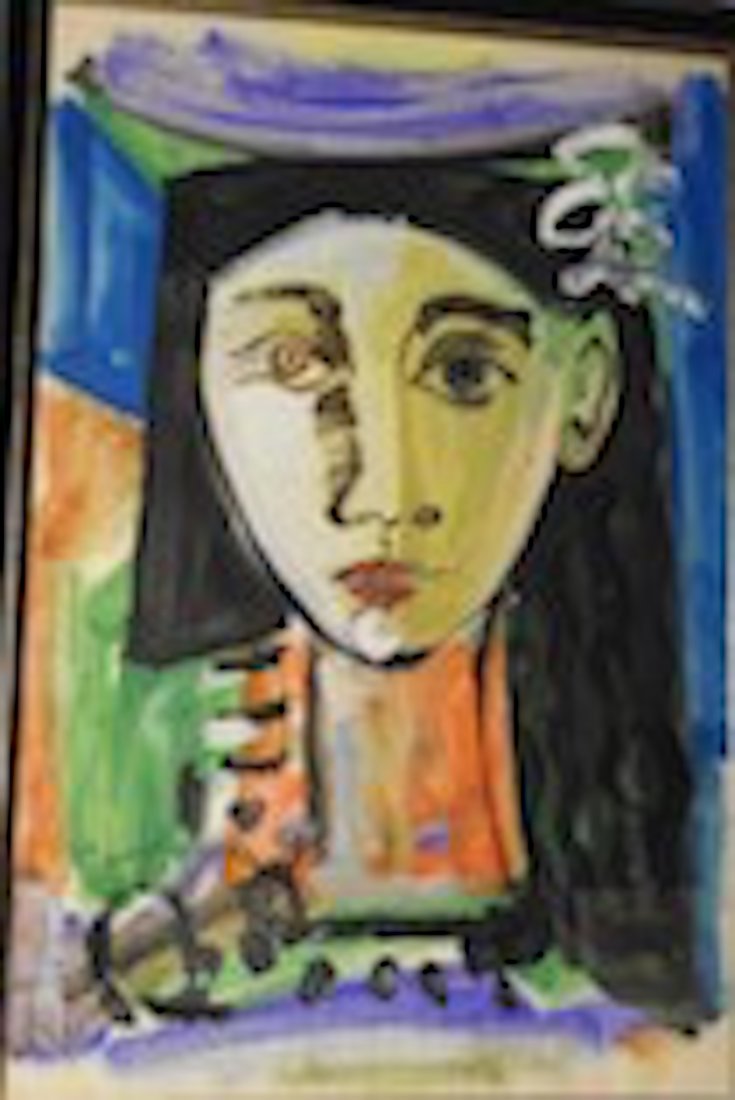 Pablo Picasso Mixed media/paper, measures 36" X 24"w (1 of 2)