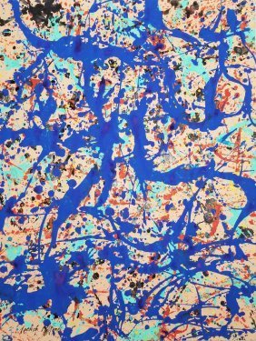 Jackson Pollock (1912-1956) House paint on paper. (1 of 2)