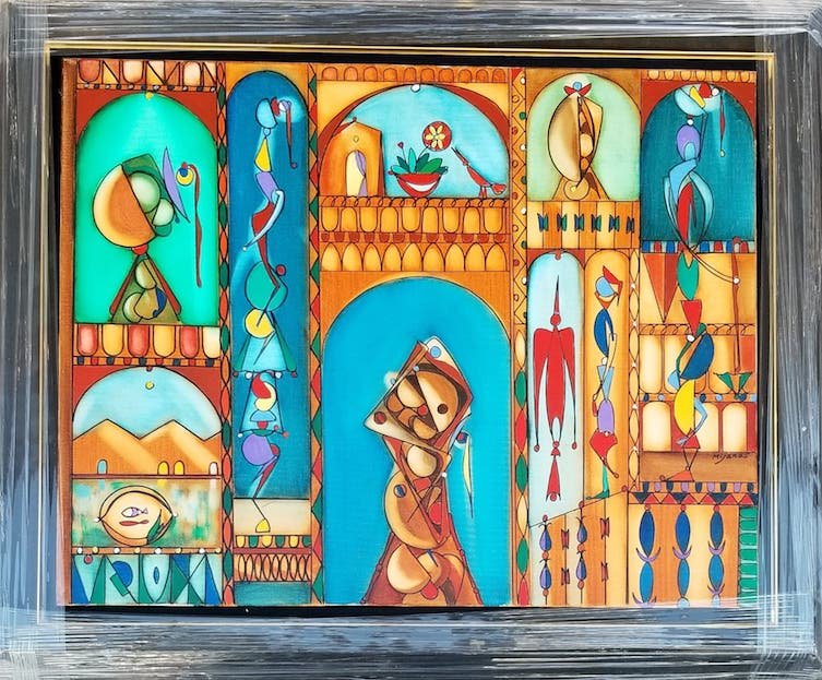 Jose Maria Mijares (1921-2004)-Oil on Canvas. COA by: Jose Maria Mijares (1921-2004)-Oil on Canvas. COA by the artist- Size: 22"h X 28"w- With frame Shipping in USA $149