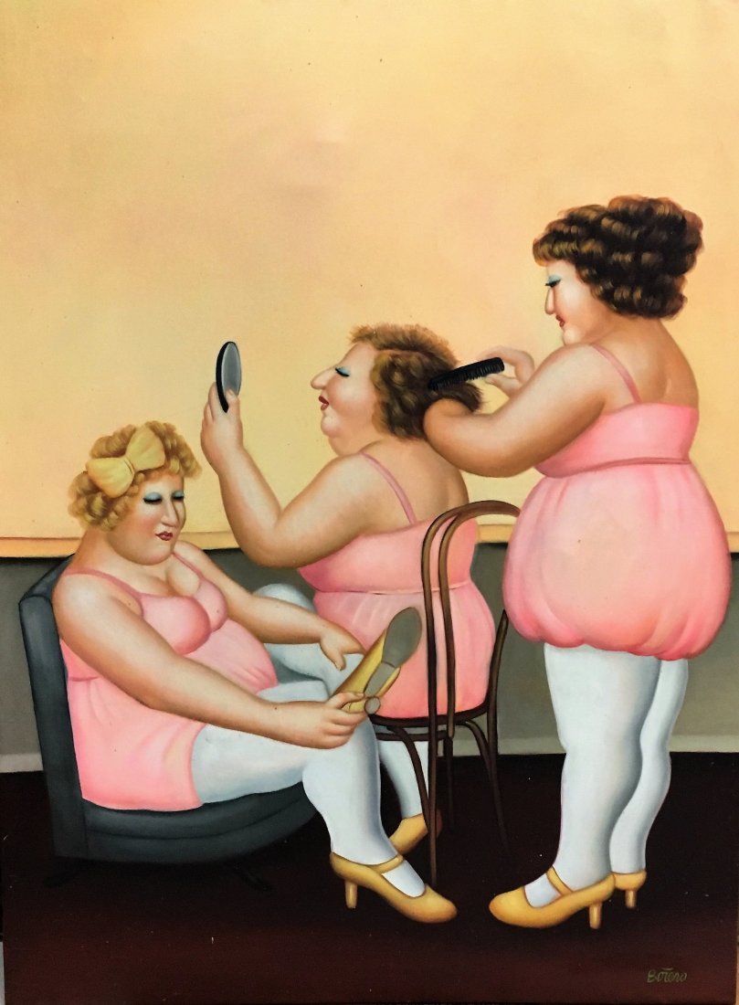 Fernando Botero Pastel/canvas-(attributes-coa), size (1 of 2)