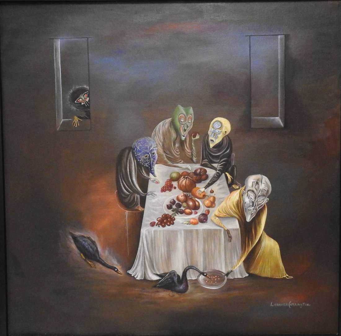 Leonora Carrington Oil/canvas, measures 37 1/2 x 50 "w- (1 of 2)