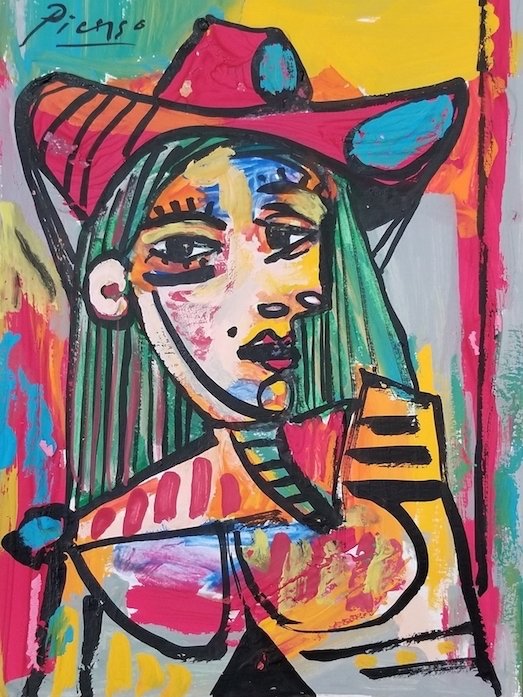 Pablo Picasso was a Spanish painter, sculptor,: Pablo Picasso was a Spanish painter, sculptor, printmaker, ceramicist, stage designer, poet and playwright who spent most of his adult life in France.- Watercolor on paper- Attrib COA- 9.5"H X 7.5"W-