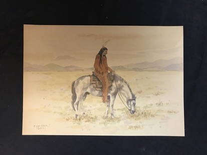 Charles Craig was active/lived in Colorado, Ohio: Charles Craig was active/lived in Colorado, Ohio, Watercolor / Paper signed lower left ,Measures 8" x 12"shipping in US $99