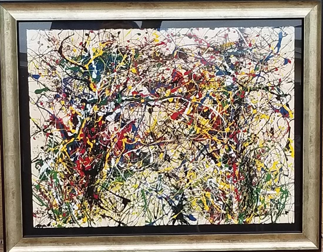 Jackson Pollock (1912-1956) House paint  on paper 1951 (1 of 2)
