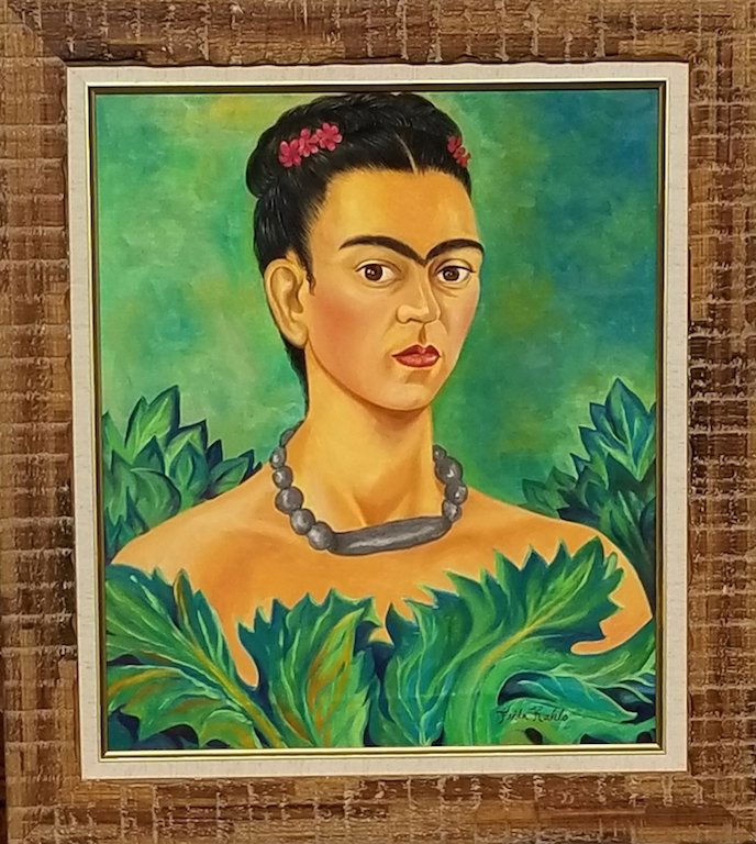 Frida Kahlo (1907-1954) was a Mexican painter who paint: Frida Kahlo (1907-1954) was a Mexican painter who painted many self - portraits. Inspired by Mexican popular culture she employed a native folk art style to explore questions of identity, post-colonia