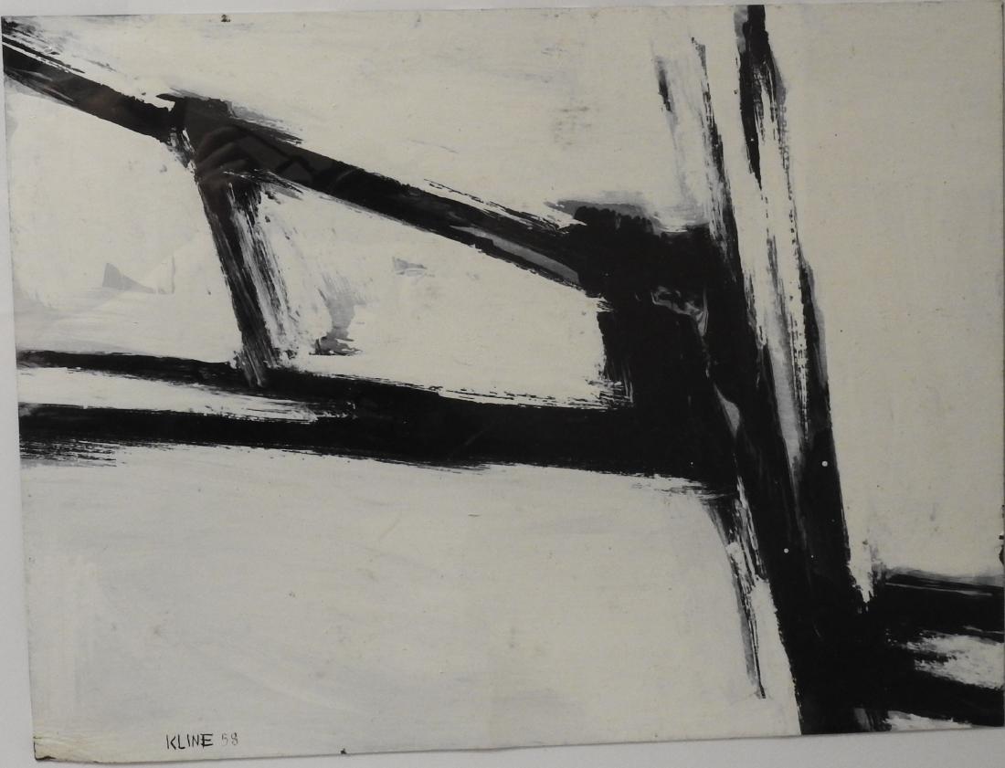 Franz Kline: Oil/paper, measures 19 x 13"w- Shipping within U.S.: $99