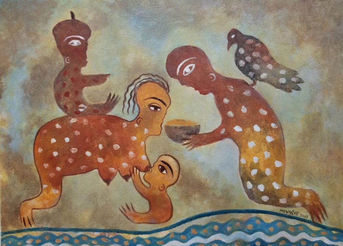 Original  Manuel Mendive-Contemporary Cuban (1 of 2)