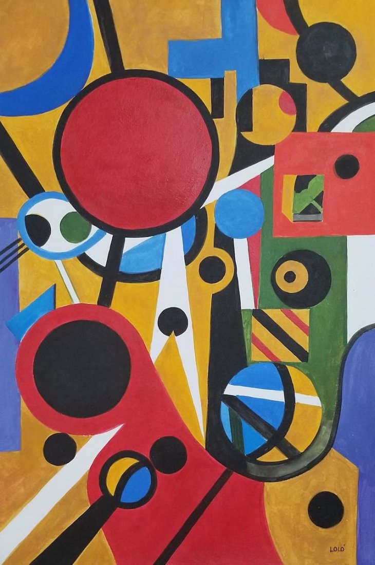 Lolo Soldevilla (1920-1971)-was a Cuban: Lolo Soldevilla (1920-1971)-was a Cuban painter is considered a seminal figure in concrete Cubanart- Water color on Paper- Size: 22"h x 15"w - W / frame Shipping in US $ 129-