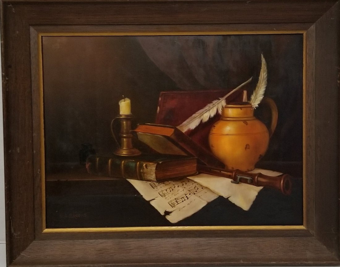 Nicholas Alden Brooks is listed in New York City: Nicholas Alden Brooks is listed in New York City directories from 1880-1904, and is best known for his paintings of money. But details of his life remain a mystery.the painting is signed below to the