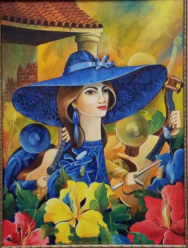 Armando Mejias Contemporary Cuban Artist , oil on canva (1 of 2)