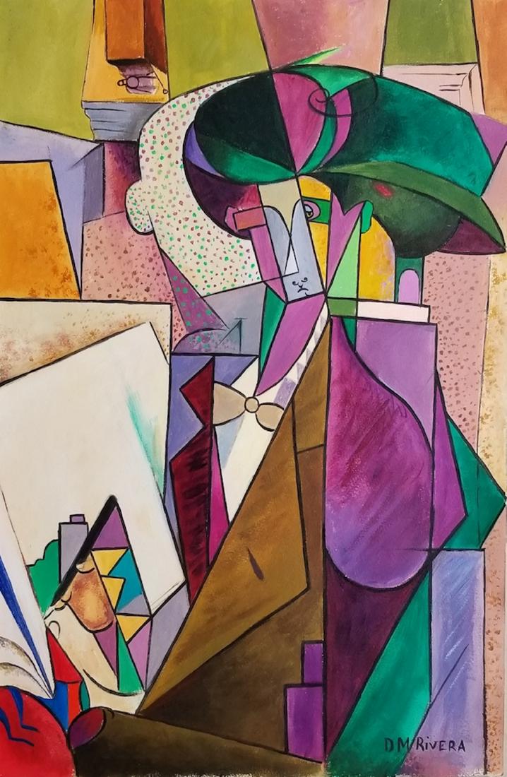 Diego Rivera (1886-1957) - Water color on paper -: Diego Rivera (1886-1957) - Water color on paper - (attrib-Certificated of authenticity-Comes with frame- Size: 22"h X 14.5"w .w/frame, shipping in US $149. Condition Report: - By registering to bid fo