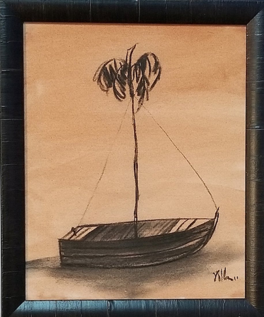 Alexis Leiva Machado, (Kcho) contemporary Cuban Artist: Alexis Leiva Machado, (Kcho) contemporary Cuban Artist -Original Oil on canvas -Size: 21"h x 17"w - Shipping in US $ 129- COA by Artist come with frame shipping is 149.