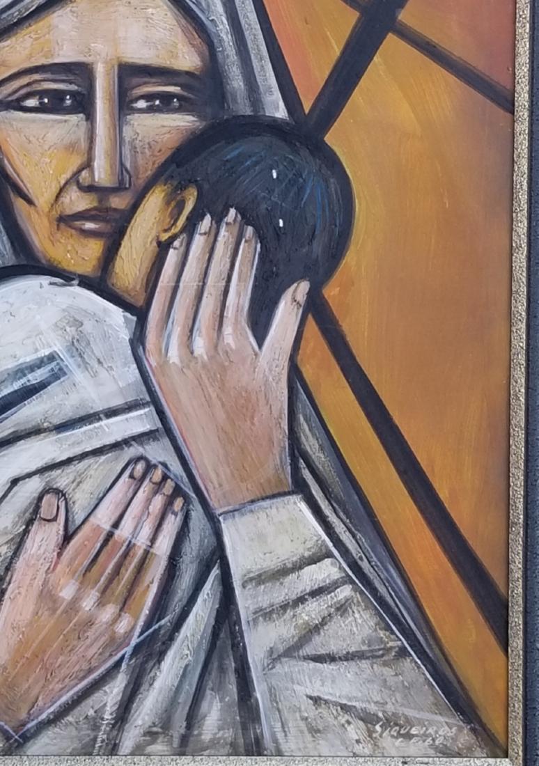 David Alfaro Siqueiros was a Mexican social realist: David Alfaro Siqueiros was a Mexican social realist painter, better known for his large murals in fresco. Along with Diego Rivera and Jos_ Clemente Orozco, he established "Mexican Muralism.certificate