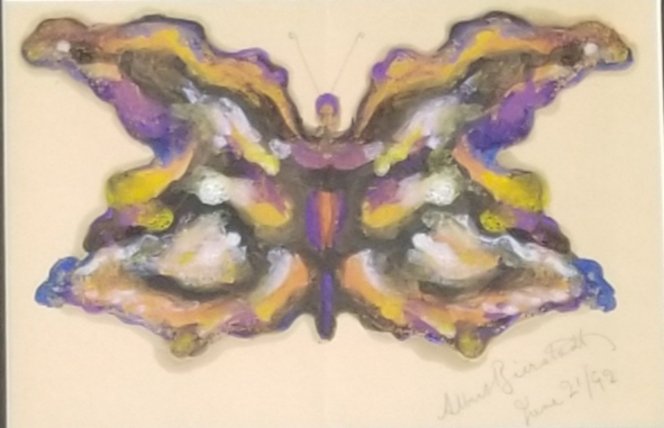 Albert Bierstadt.    Buterfly. Watercolor on (1 of 2)